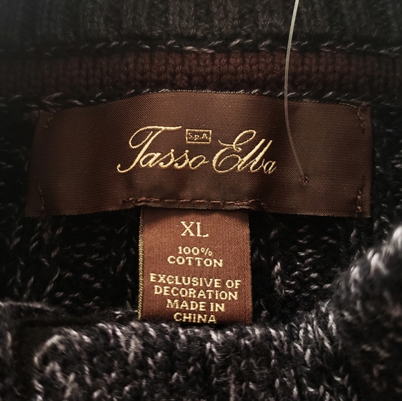 Tasso Elba Knit Sweater 4 Button High End Heavy XL - Picture 5 of 11
